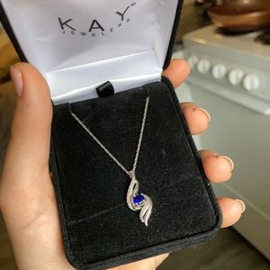 Sapphire and diamond necklace